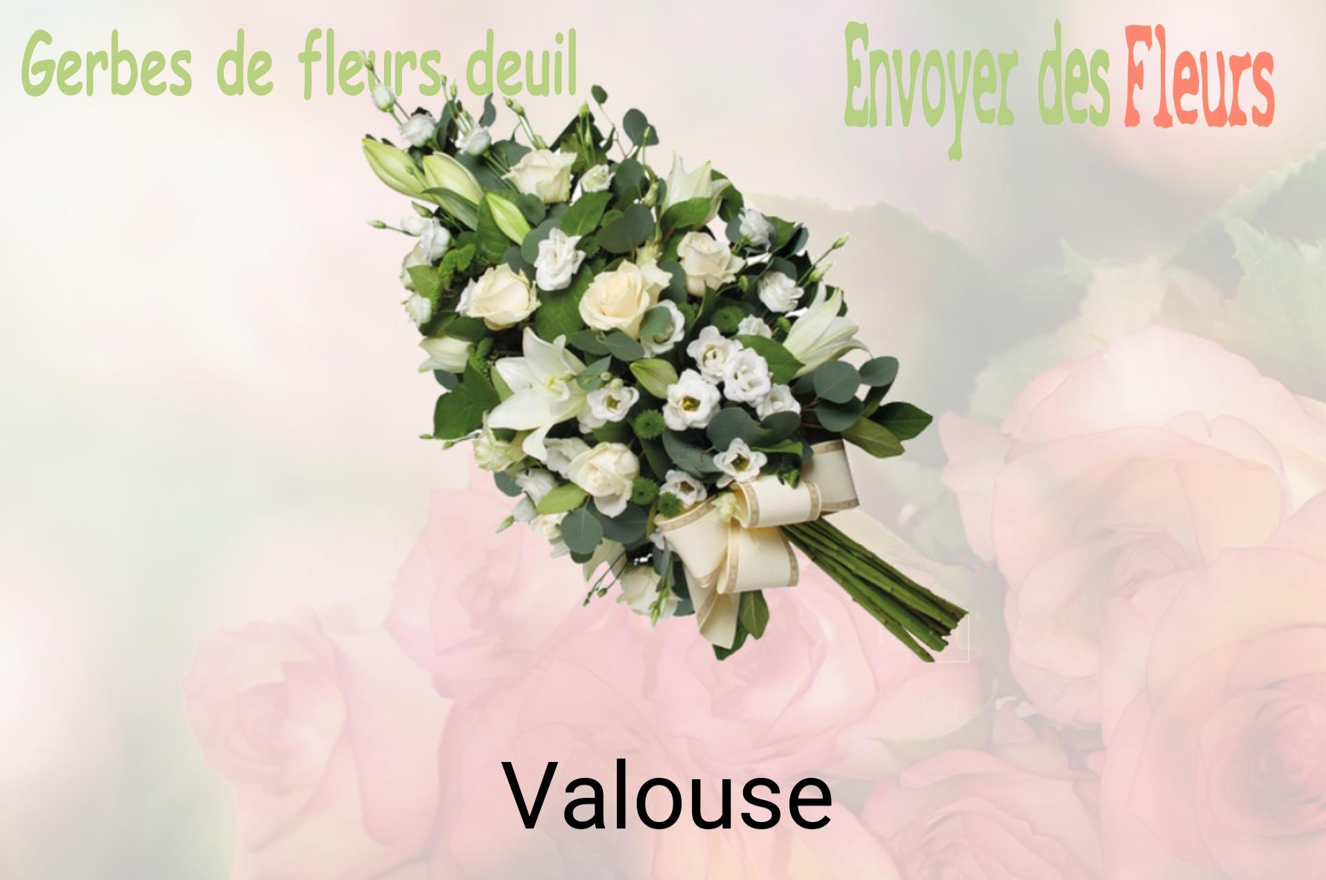 Gerbe de fleurs de deuil livrée à Valouse